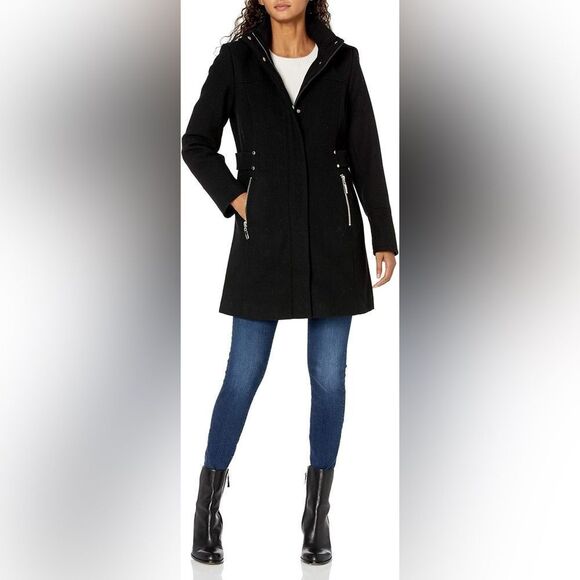 Details INTL Women's Fashion Hooded Zip Up Jacket -‎ Black Size XL NWT - Picture 4 of 8